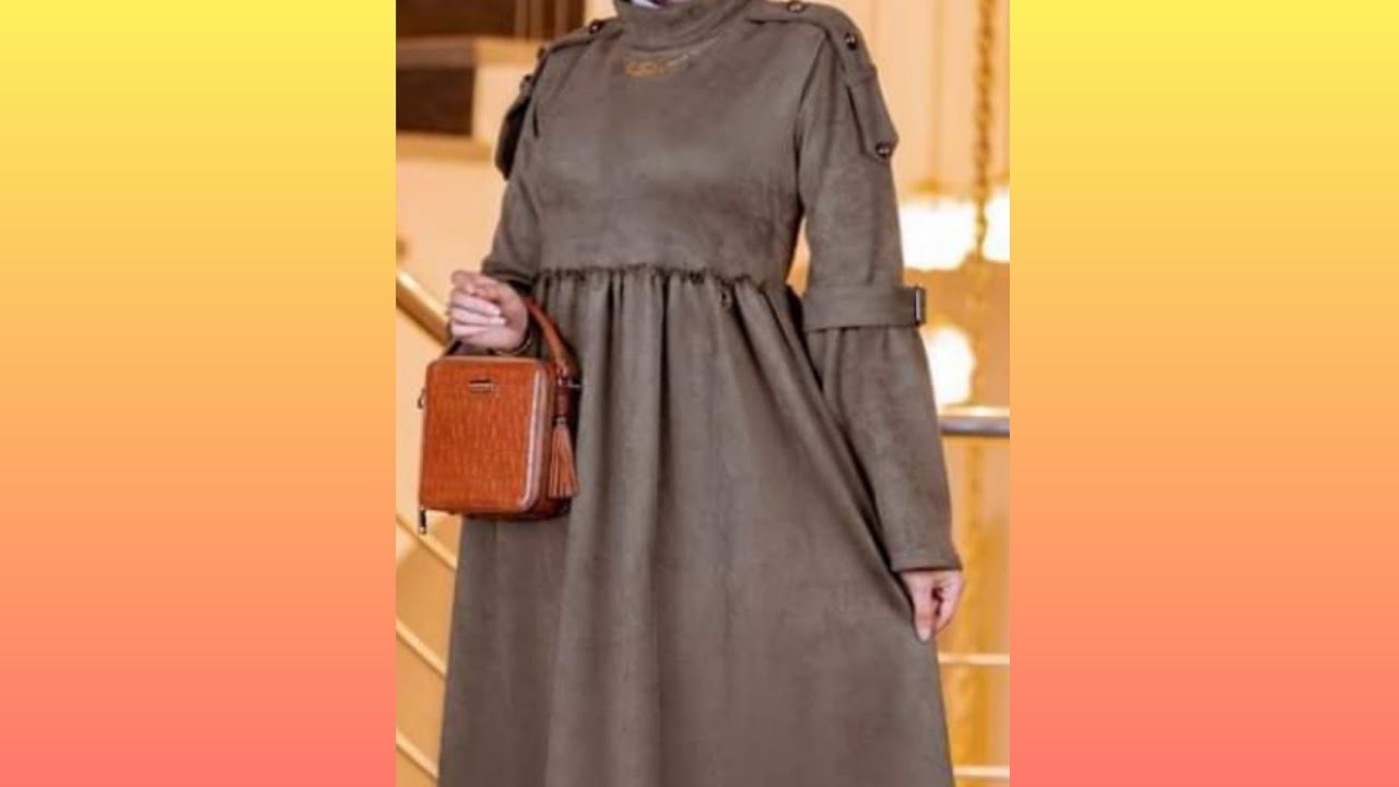 طريقة قص وخياطة فستان شمواه بوسط وقلاب على الكتف