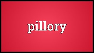 Pillory Meaning