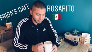 I visited Frida’s Café in Rosarito beach, México!! Eating crepes and coffee!