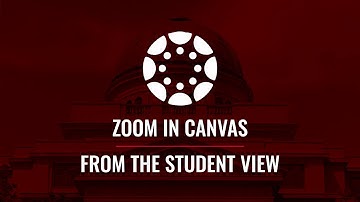 Zoom in Canvas Student View