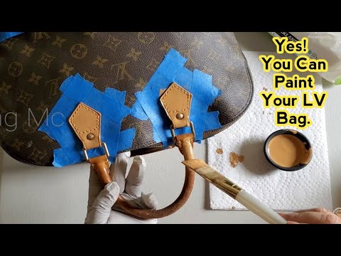 Painting on a Louis Vuitton Bag / step by step 