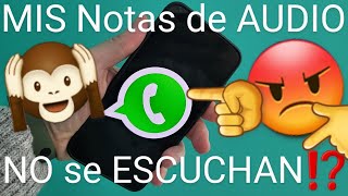 MIS AUDIOS de WHATSAPP no se ESCUCHAN SOLUCIÓN PASO a PASO 2024