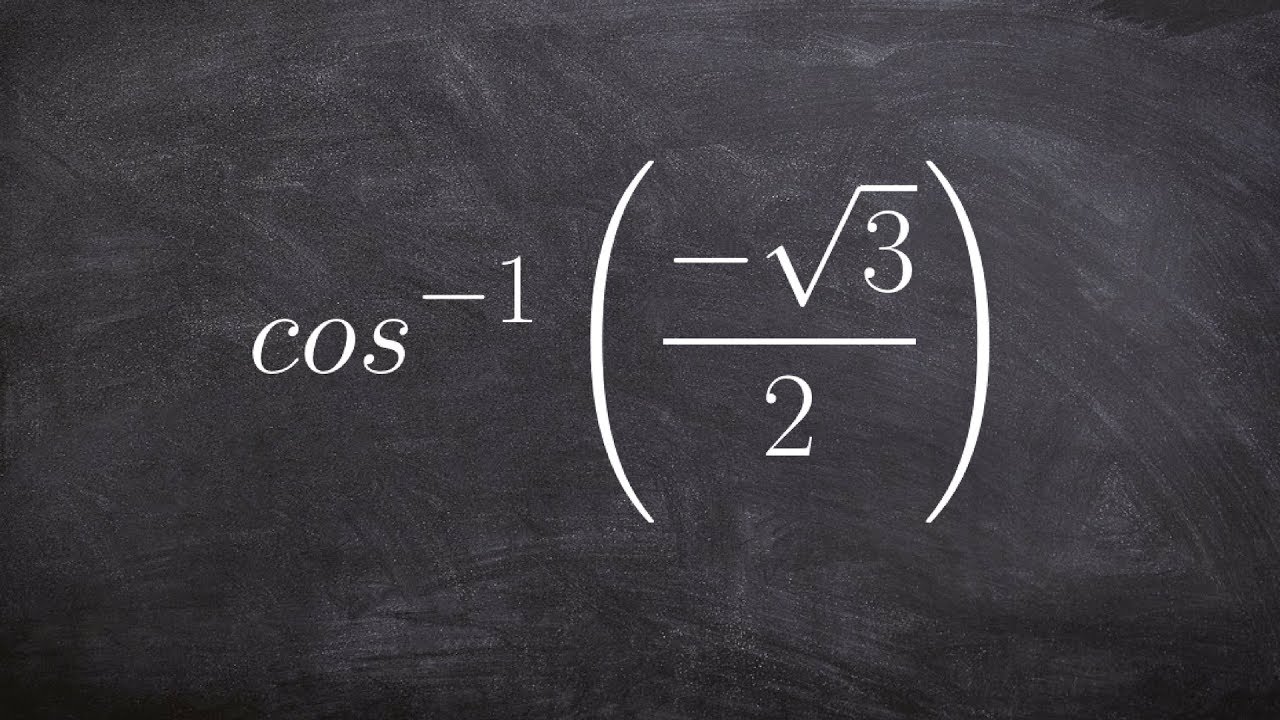 Evaluate for Cosine Inverse Using the Unit Circle - YouTube
