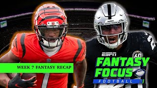 NFL Week 7 fantasy recap, news and notes! 🏈 | Fantasy Focus Live!