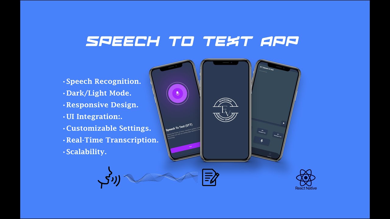 Speech to text converter react-native - YouTube