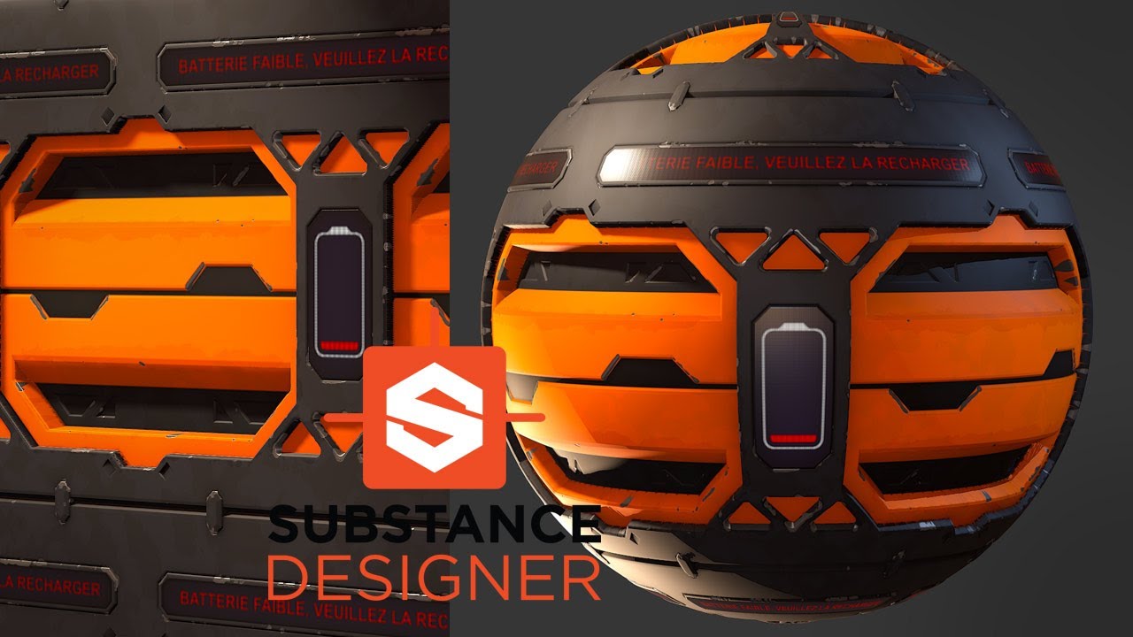 Making Stylized Industrial Sci Fi Material in Substance Designer - YouTube