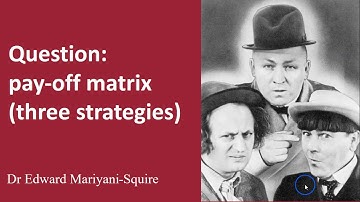 Question: pay-off matrix (three strategies)