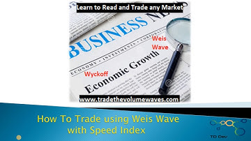 How to trade with Weis Wave with Speed Index Advanced