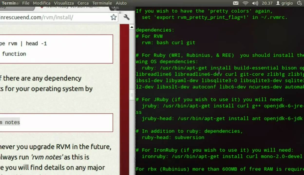 Linux Ubuntu 11.10 + RVM + Ruby 1.9.2 + Rails 3.1 - YouTube