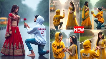 Create 3D Ai Couple Propose imagecreator 2024 | Couple propose ai photo editing bing image creator
