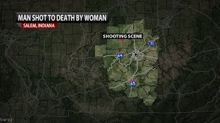Indiana police say Salem woman shot and killed man as he held gun to husband's head