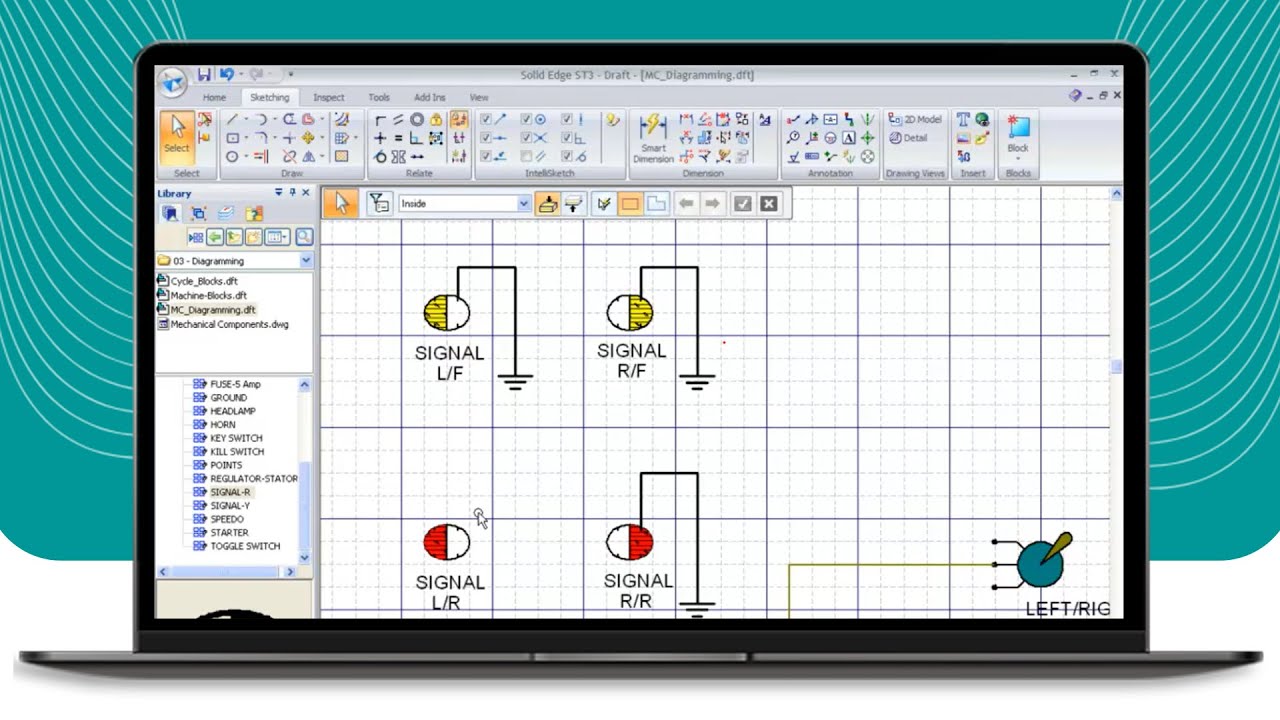 How to Create Diagrams and Schematics in Solid Edge? - Tutorial ...