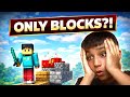Can I Win Bedwars Using BLOCKS ONLY??😱