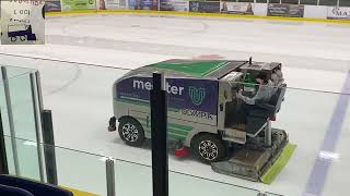 Zamboni floods the ice at the West Lincoln Community Centre