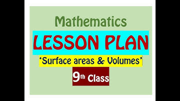 9th CLASS MATHS LESSON PLAN / 