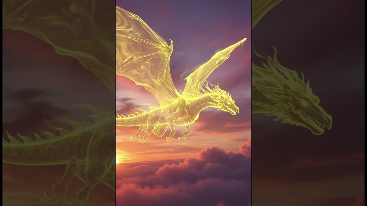 Dragons enjoying the sunset. Want to join them? #aianimation #dragons
