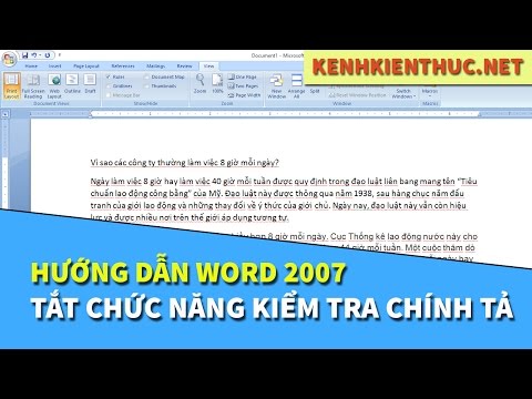 cách bỏ lỗi chính tả trong word