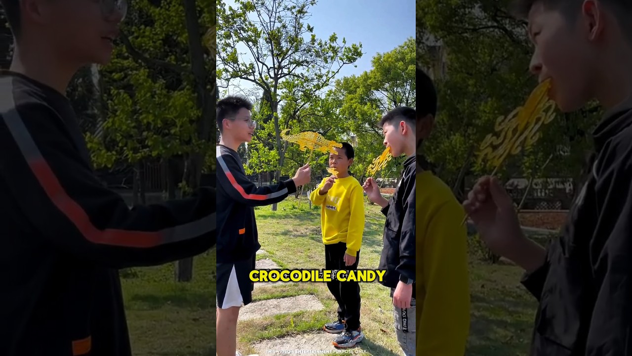 Uncle Made a Crocodile Candy for Me 🍭☺️💞 ~ mini wood toy