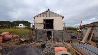 BUILDING A HOUSE IN THE AZORES, PORTUGAL!! |CLADDING THE HOUSE| - Part 7