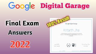 Google Digital Marketing Garage Certification Final Exam Answers | 2022 updated