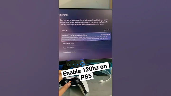 Enable 120hz on Playstation 5 #shorts #ps5
