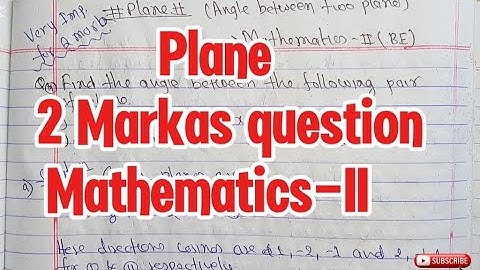 Plane|2 marks VVI questions|Mathematics-II Purbanchal University TU KU PoU|Analytical Geometry 3D