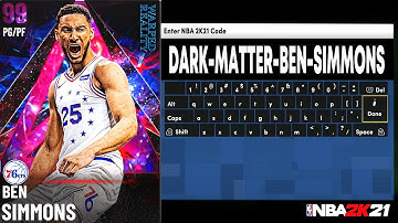 Free Dark Matter Locker Codes! NBA 2K21 MyTeam