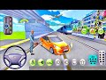 Classical Orange Car Gas Refuel Vs Bullet Train Funny Driving - 3D Driving Best Gameplay