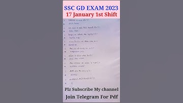 SSC GD 17 Jan 1st Shift Analysis | SSC GD Exam Analysis 2023 | 17jan shift1 Question #shorts #ssccgl