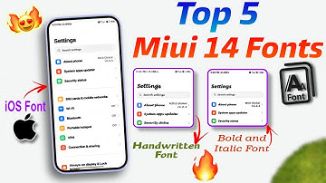 Top 5✨Miui 14 Fonts - iOS Fonts🔥, Bold Fonts⚡and more... | Apply Now👍