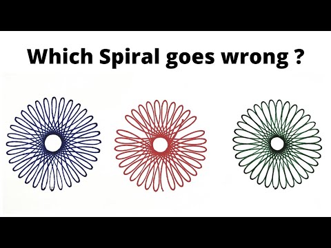 Flower design using Spirograph | Spirograph basic art | Spiral drawing | Find the collapsed spiral😊