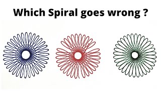 Flower design using Spirograph | Spirograph basic art | Spiral drawing | Find the collapsed spiral😊