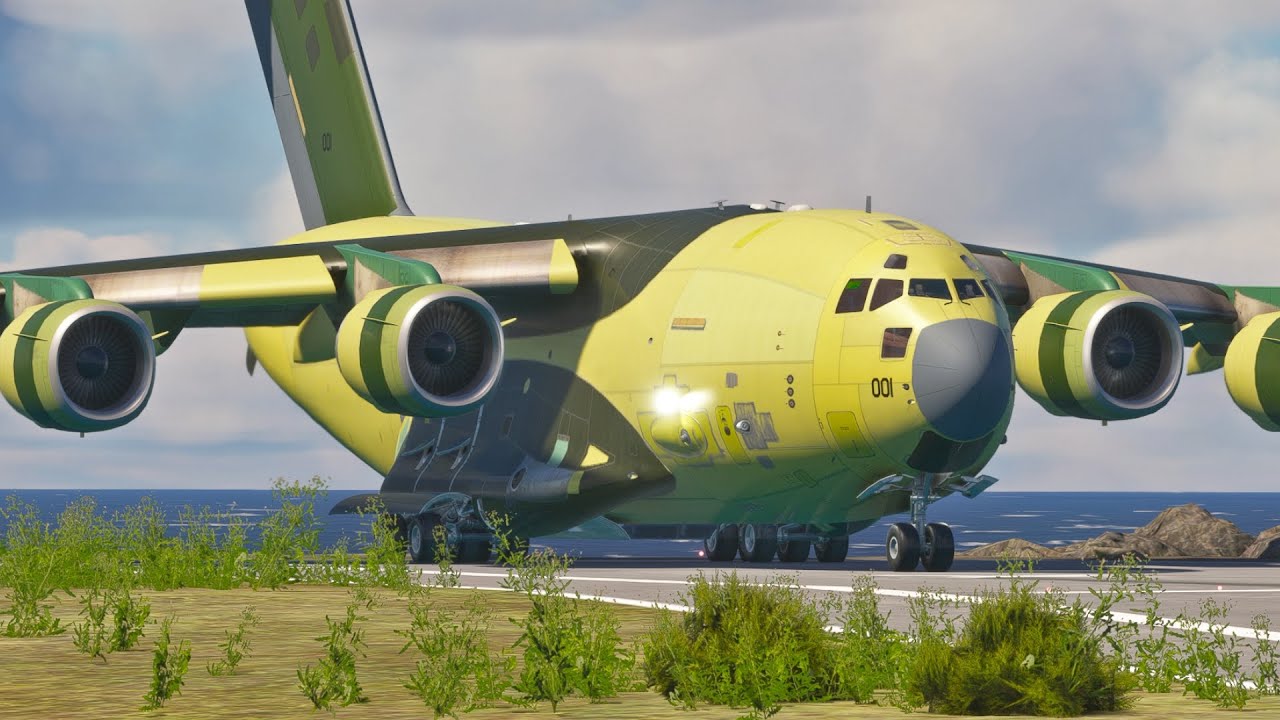 Boeing C-17 Globemaster III Factory Takeoff from SABA | Extreme Heavy Aircraft Takeoff