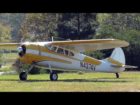 Cessna 195 leaving Lenora.