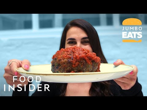 Massive Meatball Weighs Over 1 Pound | Jumbo Eats