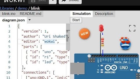 How to blink an LED on Wokwi Arduino Simulator😃💡