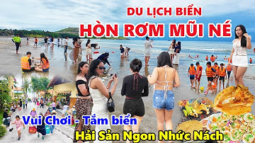 🏖️KDL Hòn Rơm Mũi Né Cuối Tuần Nhộn Nhịp Du Khách Ùn Ùn Kéo Đến Vui Chơi Tắm Biển