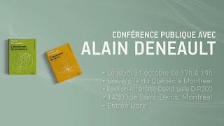 Conférence publique avec Alain Deneault: «L'économie de la nature»