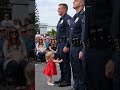 👮 2YO In Red Dress Grabbed Her Dad's Leg During Police Academy Graduation! 👧❤️