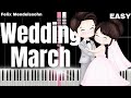 Wedding March - Mendelssohn | EASY Piano Tutorial for Beginners (Sheet Music)