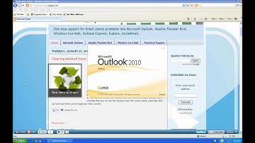 Clearing deleted items in Outlook 2010