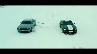 Видео для конкурса Мустанговодов. Ford Mustang & Dodge Challenger SNOW DRIFT.