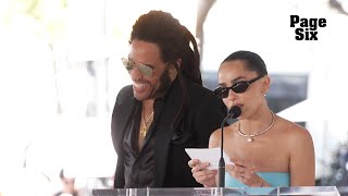 Zoë Kravitz pokes fun at dad Lenny Kravitz's style during Hollywood Walk of Fame speech