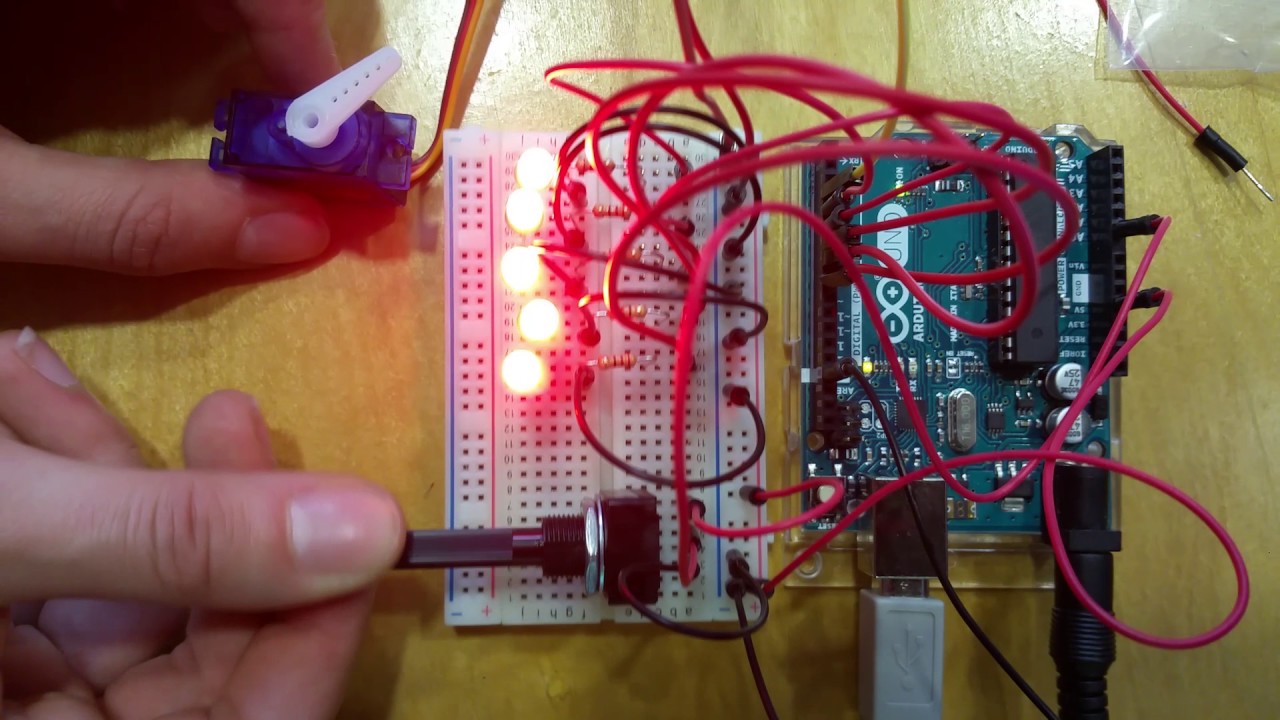 servo-moteur led arduino - YouTube