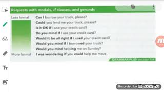 Requests with modals , if clauses and gerund.