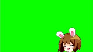 ️GREEN SCREEN EFFECTS: anime girl bunny ears