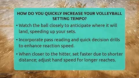 How Do You Quickly Increase Your Volleyball Setting Tempo? - The Volleyball Hub