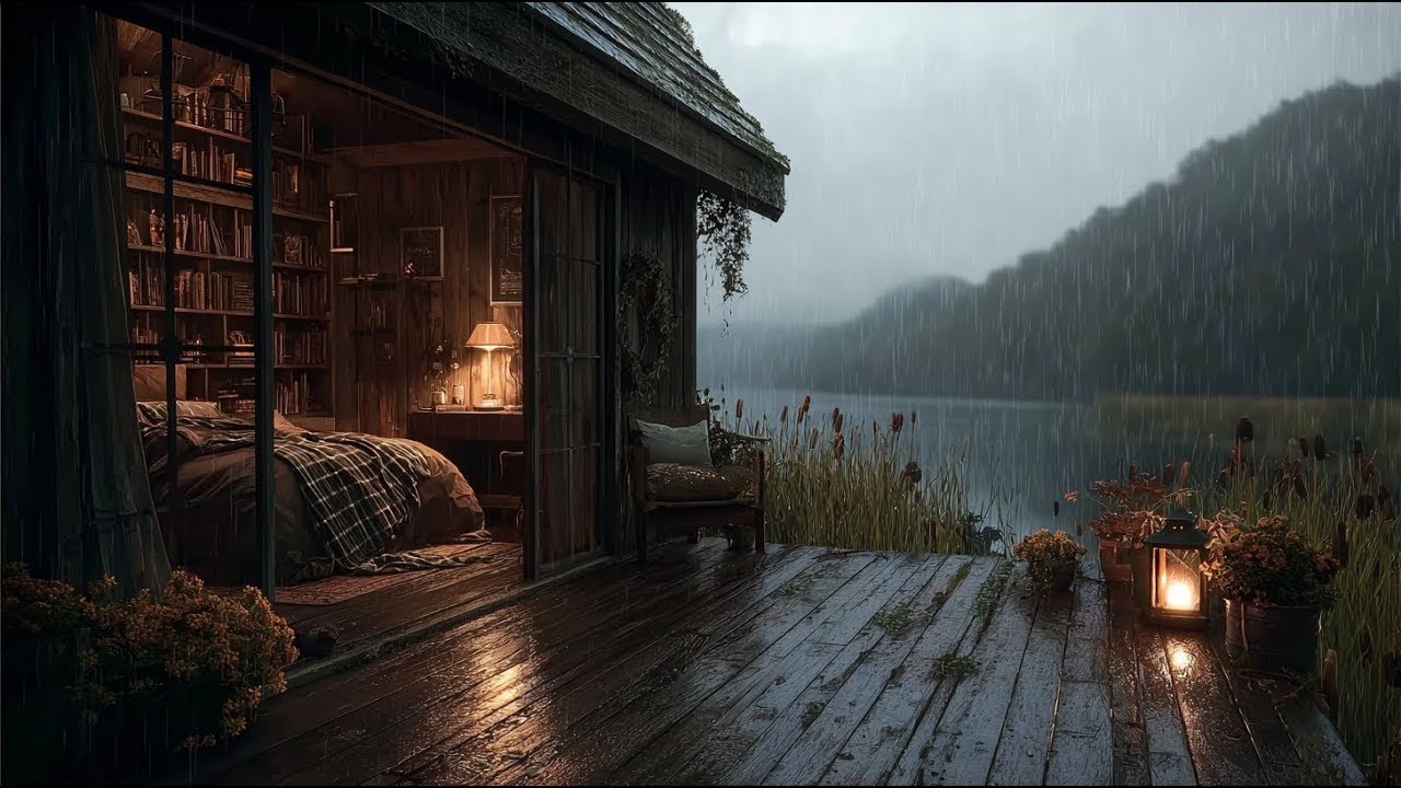 Cozy Cabin Deep in the Forest 🌲 | Peaceful Rainfall for Sleeping - YouTube