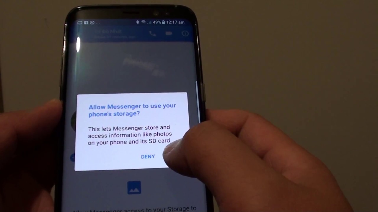 Samsung Galaxy S8 How To Allow Facebook Messenger To Access Photos