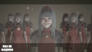 Nier Automata Walkthrough3 Part 67 - Ro-Shi, Ko-Shi Ending C Final Bosses and Cutscenes!